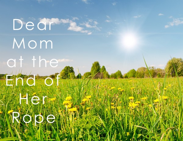 dear mom at the end of her rope